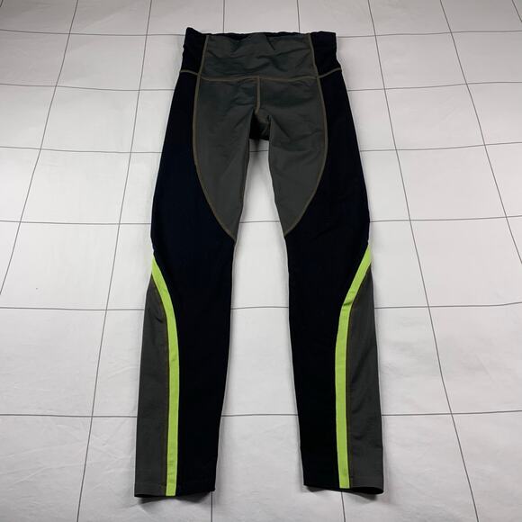 Athleta Leggings Womens XS Green Black Spar Colorblock Athletic Active Gym Run - Picture 2 of 11